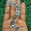 Labradorite Eye Bracelet (925 Sterling Silver)
