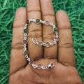 Color Tourmaline Bracelet (925 Sterling Silver)