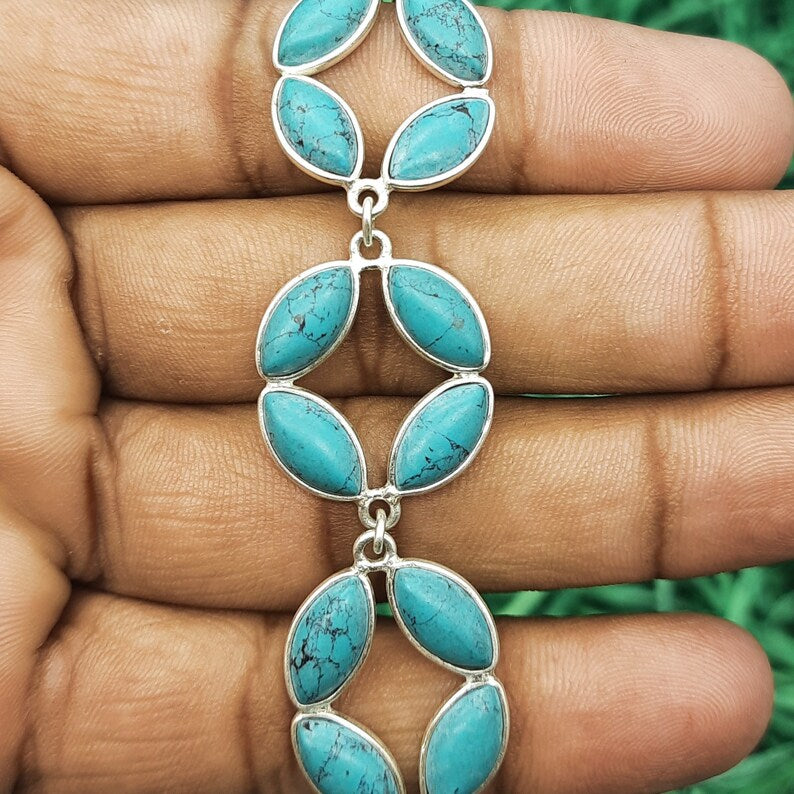 Turquoise Multi Bracelet (925 Sterling Silver)