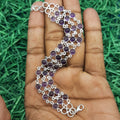 Amethyst Row Bracelet (925 Sterling Silver)