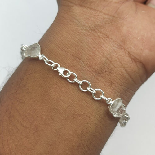 Herkimer Diamond Bracelet (925 Sterling Silver)